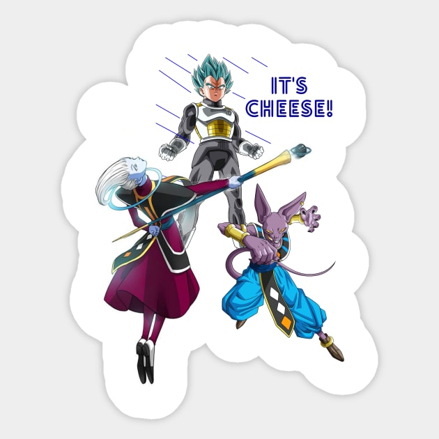 Vegeta Movie Quote "It's Cheese!" Sticker by phxaz